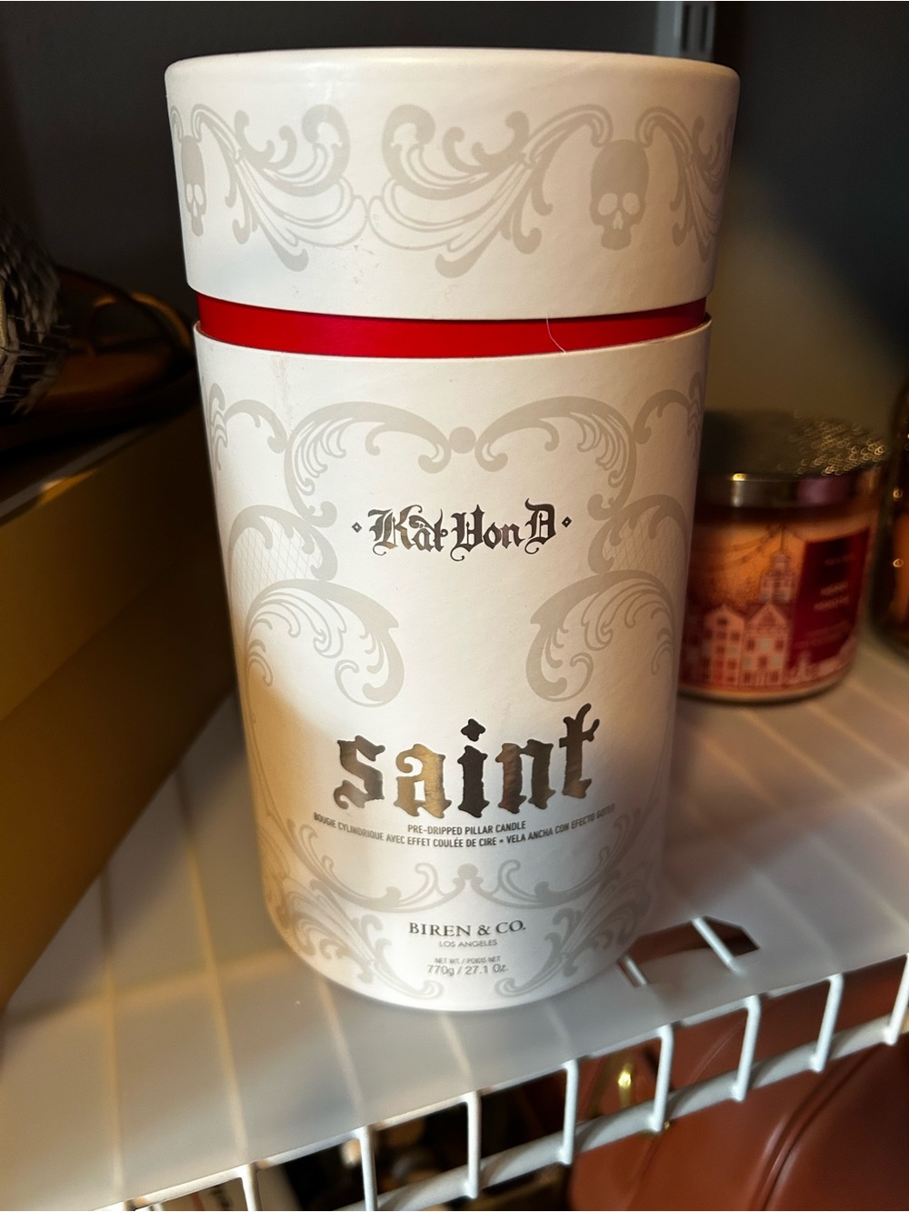Kat Von D White and Large ‘Saint' Candle